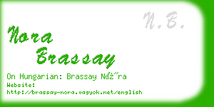 nora brassay business card